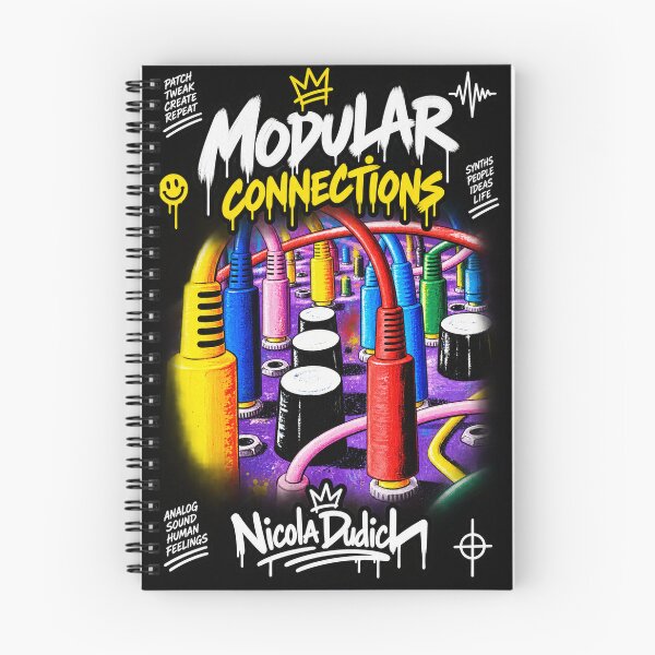 Item preview, Modular Connections – Colorful Patch Cable Synth Art designed and sold by NicolaDudich.