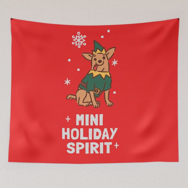 Item preview, Chihuahua Dog wearing Christmas Elf Outfit designed and sold by monkik.