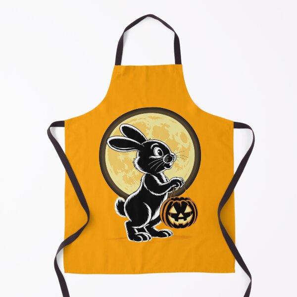 Item preview, Cute Halloween Bunny with Pumpkin Spooky Moonlit Rabbit Design designed and sold by styleonestaa.