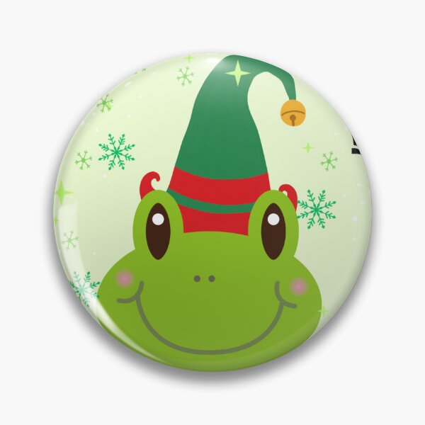 Item preview, Cute Christmas Elf Frog - Don't Worry Be Hoppy Holiday designed and sold by ArtByLilitUA.