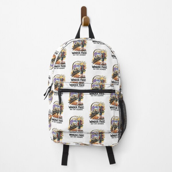 Item preview, Backpacker Train Station Travel Adventure Art designed and sold by Merch by Das Design Studio.
