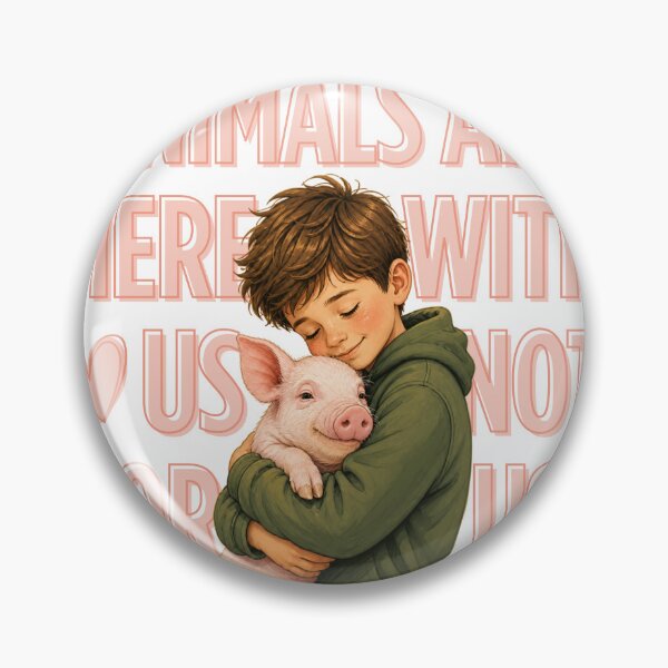 Item preview, Animals Are Here With Us Not For Us (Pig) Animal Welfare Veganism Vegan designed and sold by Annika Shurafa.