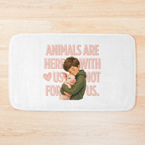 Item preview, Animals Are Here With Us Not For Us (Pig) Animal Welfare Veganism Vegan designed and sold by Annika Shurafa.