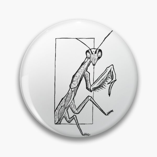 Item preview, Praying Mantis | Retro Bug Art | Hand Drawn Insect Graphic designed and sold by Half Mess.