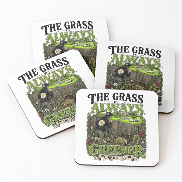 Item preview, The Grass Is Always Greener On The Other Side Funny Streetwear T-Shirt Vector Design designed and sold by Nubian Style.