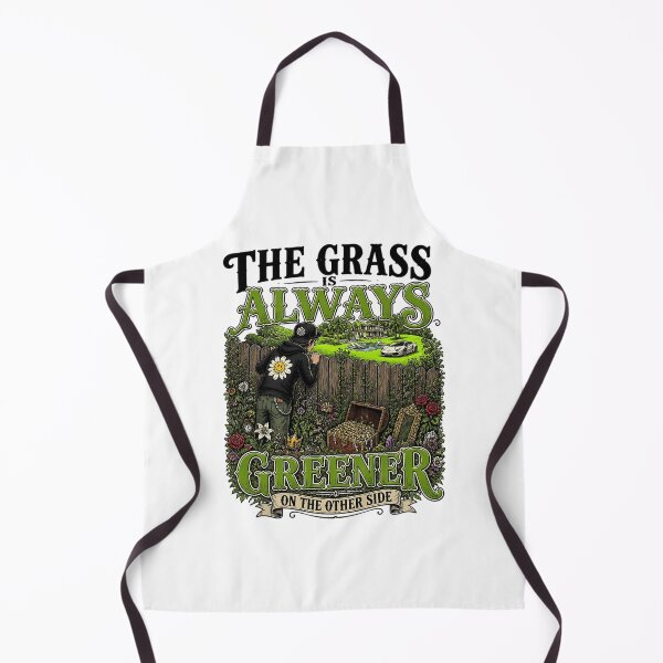 Item preview, The Grass Is Always Greener On The Other Side Funny Streetwear T-Shirt Vector Design designed and sold by Nubian Style.
