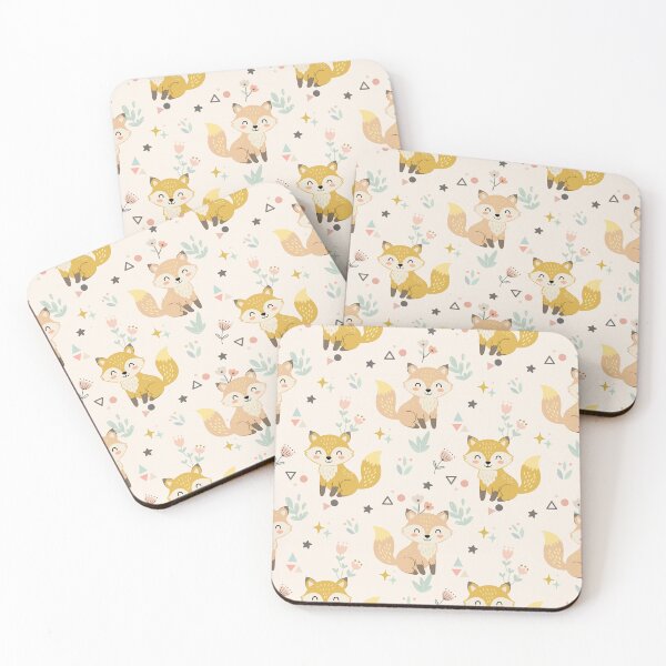 Item preview, Cute Fox Seamless Pattern designed and sold by prapapon.