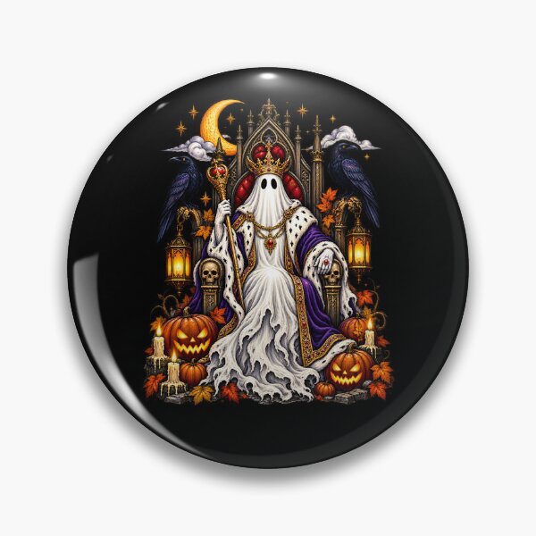 Item preview, Halloween Ghost King Gothic Raven Pumpkin Spooky Royal Horror designed and sold by Rtcraftani.