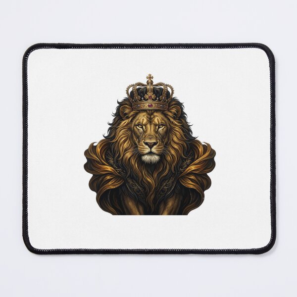 Item preview, Majestic Lion King Crown Art | Royal Lion Head Illustration Design designed and sold by Art Solom.