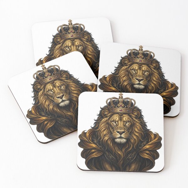 Item preview, Majestic Lion King Crown Art | Royal Lion Head Illustration Design designed and sold by Art Solom.