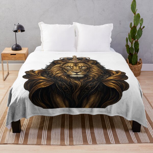 Item preview, Majestic Lion King Crown Art | Royal Lion Head Illustration Design designed and sold by Art Solom.