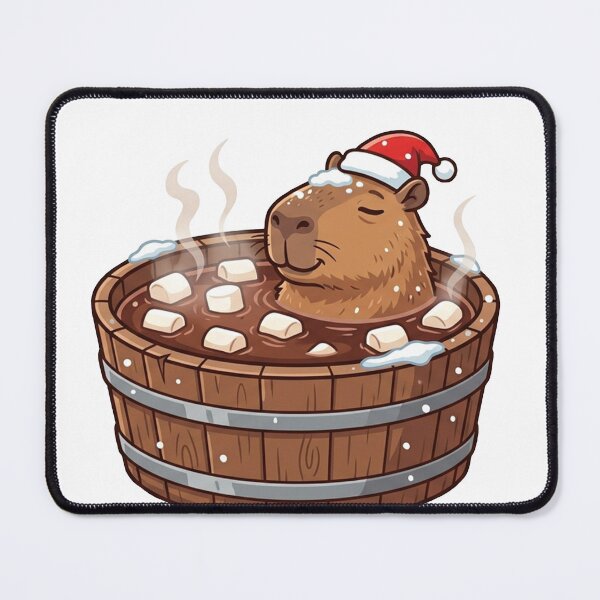 Item preview, ozy Capybara in Hot Chocolate Onsen designed and sold by KMKDesignStudio.