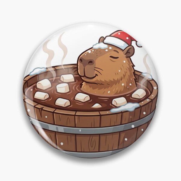 Item preview, ozy Capybara in Hot Chocolate Onsen designed and sold by KMKDesignStudio.
