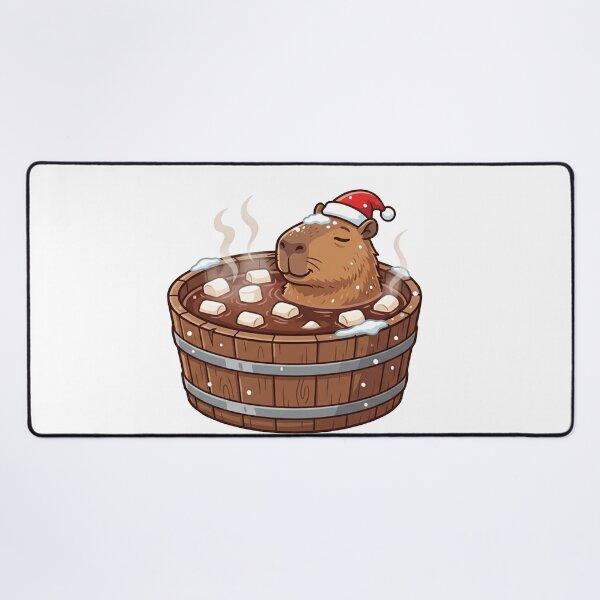 Item preview, ozy Capybara in Hot Chocolate Onsen designed and sold by KMKDesignStudio.