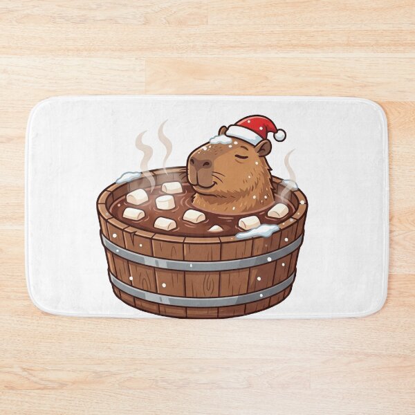 Item preview, ozy Capybara in Hot Chocolate Onsen designed and sold by KMKDesignStudio.