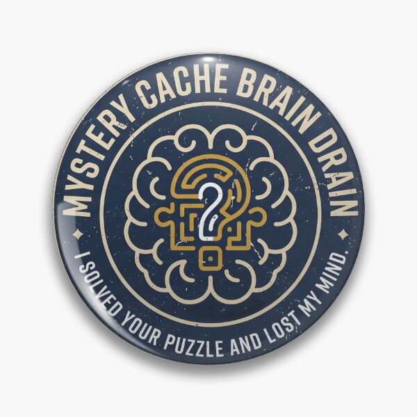 Item preview, Mystery Cache Brain Drain Geocaching Sticker designed and sold by mnkyride.