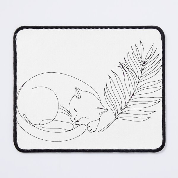 Item preview, Minimalist Cat Palm Leaf Single Line Art - Modern Cat Lover designed and sold by Htkester1.