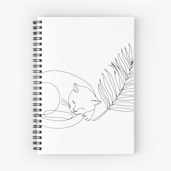Item preview, Minimalist Cat Palm Leaf Single Line Art - Modern Cat Lover designed and sold by Htkester1.