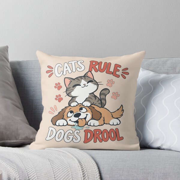 Item preview, Funny Feline Cartoon Cat vs Dog Humor Cute Pet Animals designed and sold by ALCOSHIRTS OFFICIAL.