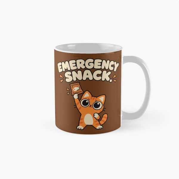 Item preview, Emergency Snack – Funny Orange Cat Snack Lover Design designed and sold by MewMade.