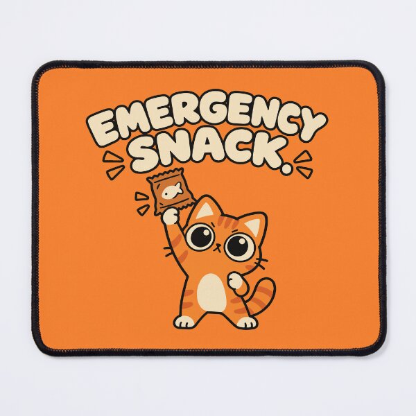 Item preview, Emergency Snack – Funny Orange Cat Snack Lover Design designed and sold by MewMade.
