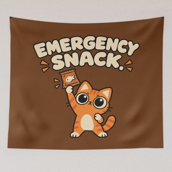 Item preview, Emergency Snack – Funny Orange Cat Snack Lover Design designed and sold by MewMade.