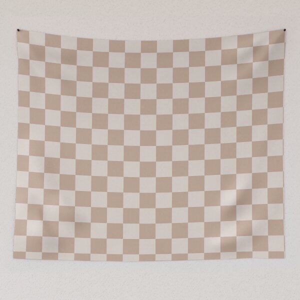 Item preview, Latte Brown Checkers Print All Over designed and sold by Feeling Artsy.