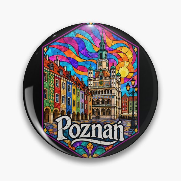 Item preview, Poznan City Poland Stained Glass Travel designed and sold by TomFrontierArt.