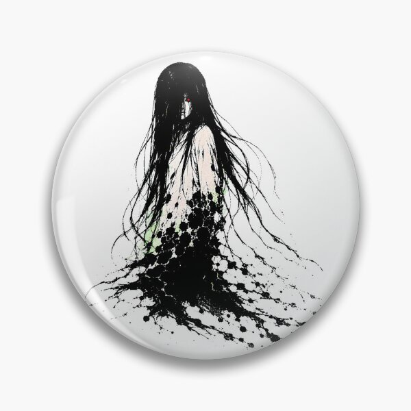 Item preview, Onryo Ghost Ink Splatter Red Eye Gothic Manga designed and sold by chattsuede.