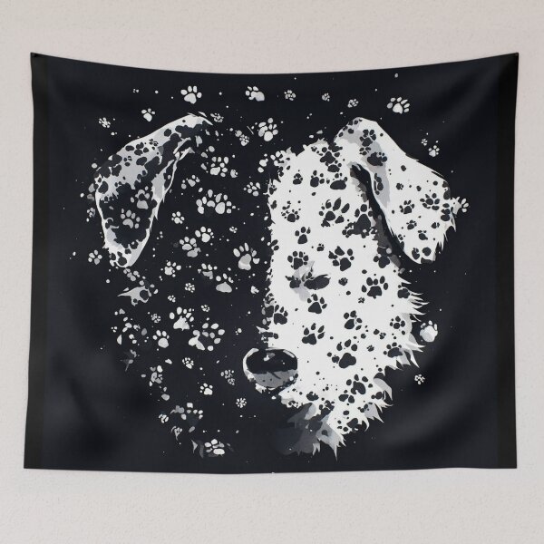 Item preview, Dogs Paw Print Black and White  designed and sold by skykarrot.