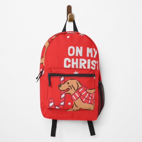 Item preview, Golden Retriever Dog running with Christmas Candy Cane designed and sold by monkik.