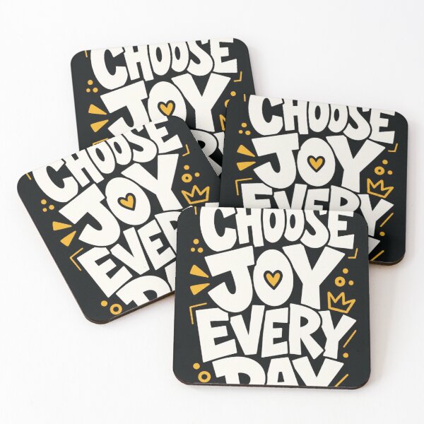 Item preview, Choose Joy Every Day – Colourful Retro Typography designed and sold by DesignByUmza.