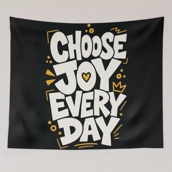 Item preview, Choose Joy Every Day – Colourful Retro Typography designed and sold by DesignByUmza.