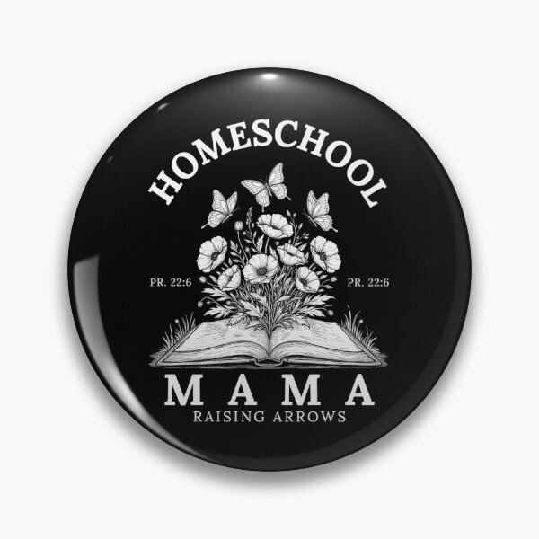 Item preview, Homeschool Mama Raising Arrows Poppies Butterflies Open Book Proverbs 22:6 Graphics designed and sold by PrintSpire Studios.
