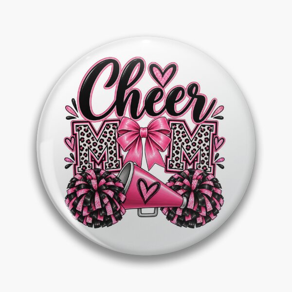 Item preview, Cheer Mom with bow, pom-poms & megaphone designed and sold by Her2Harmony.