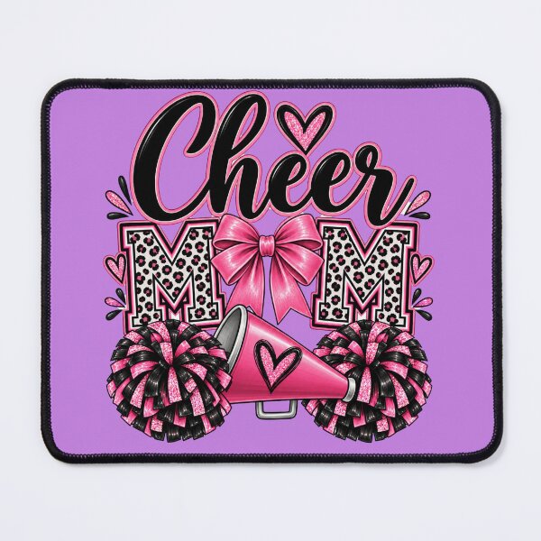 Item preview, Cheer Mom with bow, pom-poms & megaphone designed and sold by Her2Harmony.