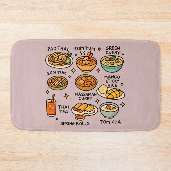 Item preview, Cute Thai Food Vibe designed and sold by SoSoSeahorse.