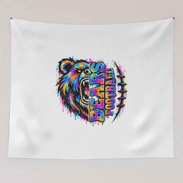 Item preview, Chicago-Bears Football Colorful Graffiti Splatter Bear Graphic designed and sold by DYALEEZ-XCR.