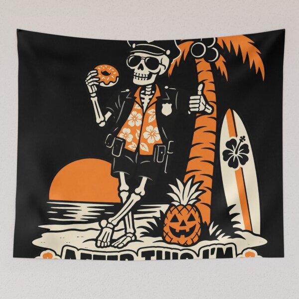 Item preview, Skeleton Cop Vacation - After This I'm Getting A Burrito designed and sold by mnkyride.