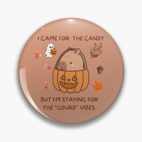 Item preview, Cute Capybara Halloween - Staying For The Gourd Vibes designed and sold by Ahmed Boss.