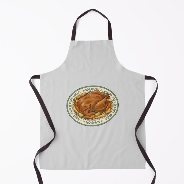 Item preview, Roast Chicken on Green Floral Platter designed and sold by hattie's.