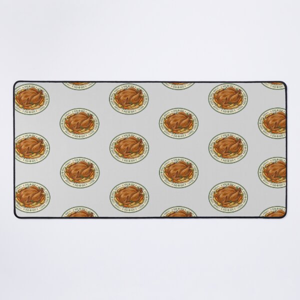 Item preview, Roast Chicken on Green Floral Platter designed and sold by hattie's.