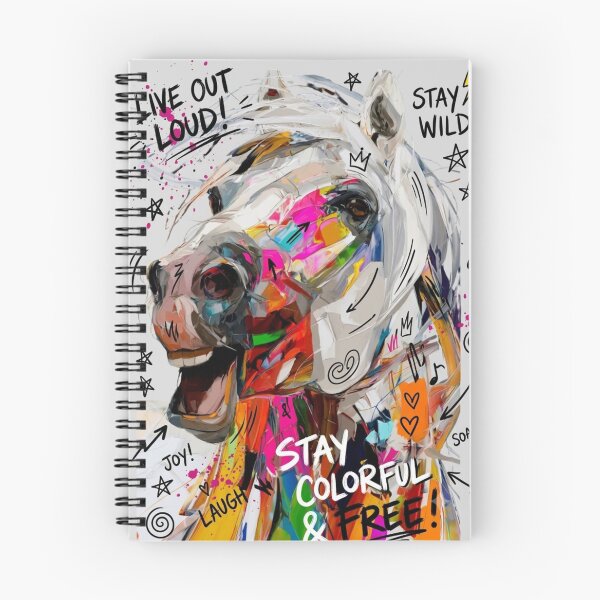 Item preview, H0RS3‑W1LD C0L0R‑BL4Z3: The Neon Mane Icon Running Full Joy‑Lore Voltage designed and sold by Print Fiction.
