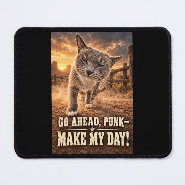 Item preview, Go Ahead Punk Tough Cowboy Cat designed and sold by Kimberly Palmer.
