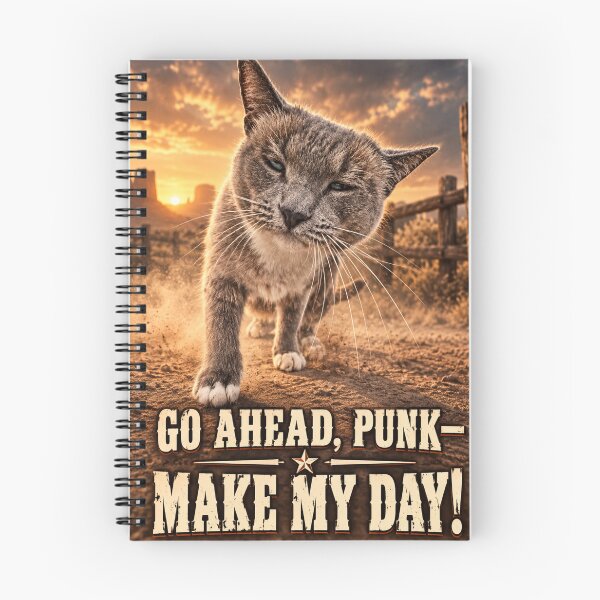 Item preview, Go Ahead Punk Tough Cowboy Cat designed and sold by Kimberly Palmer.