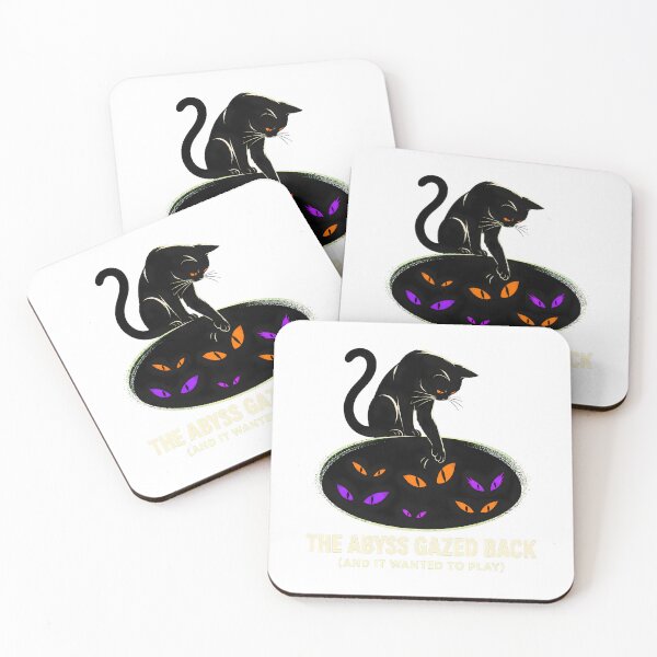Item preview, Void Cat Gazing Glowing Eyes Goth Philosopher designed and sold by chattsuede.