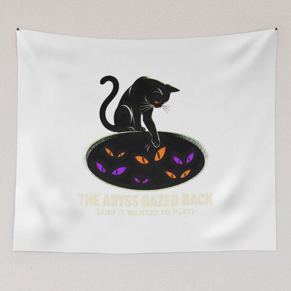Item preview, Void Cat Gazing Glowing Eyes Goth Philosopher designed and sold by chattsuede.