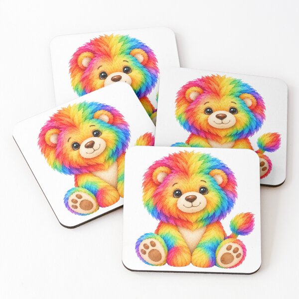 Item preview, Cute Rainbow Colorful Lion Toy Shapes Mania designed and sold by Shapes-Mania.