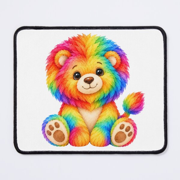 Item preview, Cute Rainbow Colorful Lion Toy Shapes Mania designed and sold by Shapes-Mania.