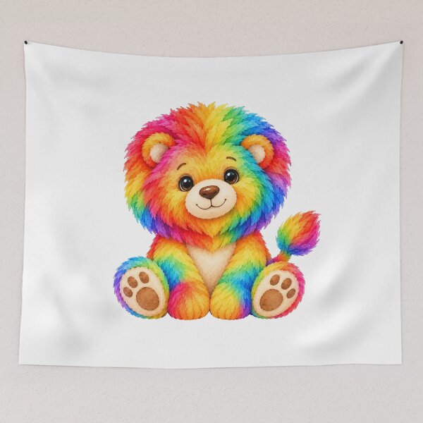 Item preview, Cute Rainbow Colorful Lion Toy Shapes Mania designed and sold by Shapes-Mania.